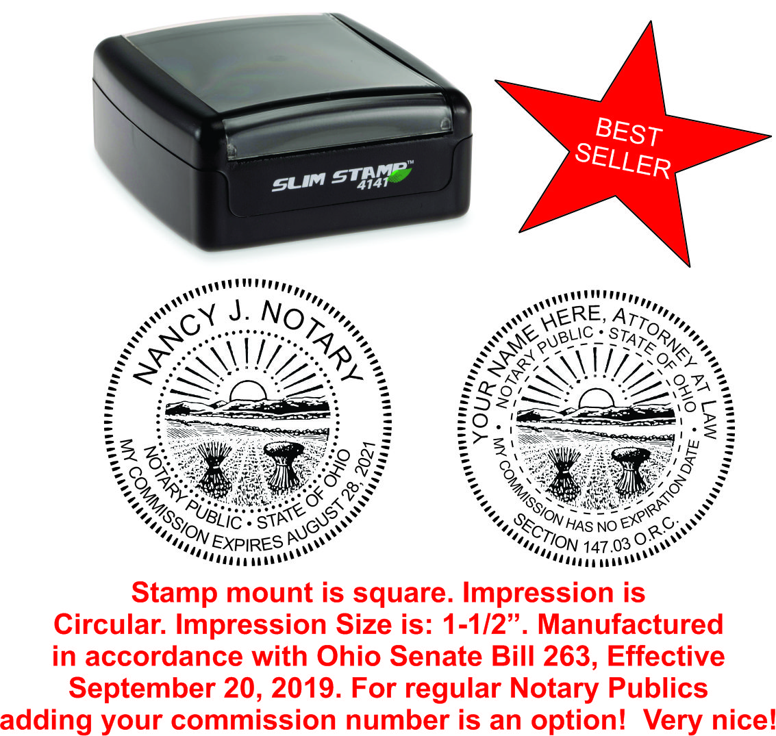 Round Ohio Combo Stamp And Seal Notary Stamp 4299